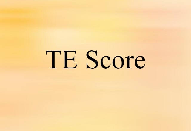 TE Score (noun) Definition, Meaning & Examples