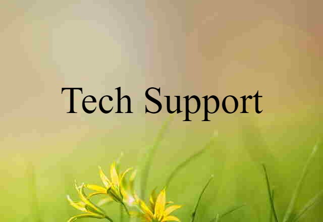 tech support