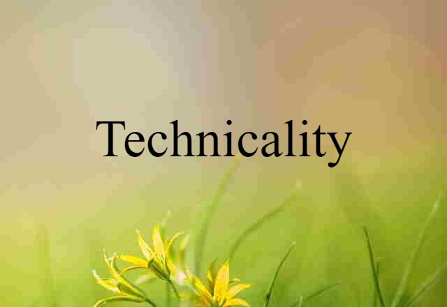 technicality