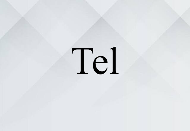 Tel (noun) Definition, Meaning & Examples