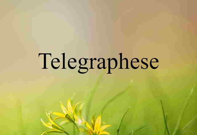 telegraphese