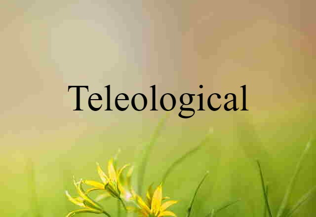 Teleological (noun) Definition, Meaning & Examples