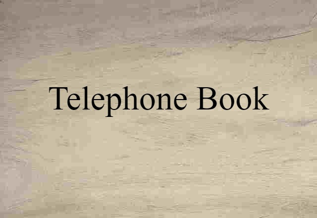 telephone book