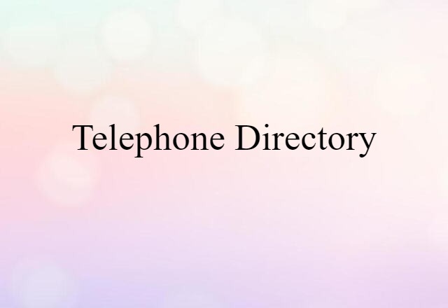 telephone directory