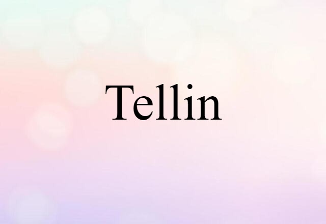 Tellin (noun) Definition, Meaning & Examples