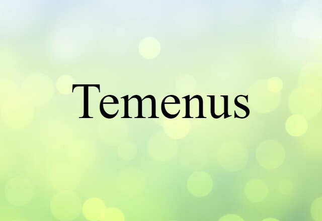 Temenus (noun) Definition, Meaning & Examples