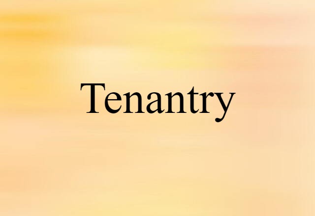 tenantry