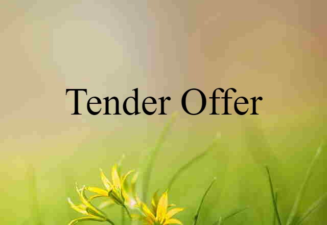 tender offer