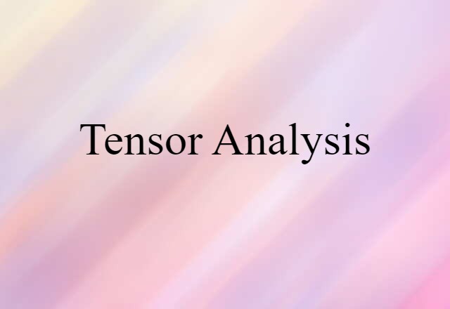 tensor analysis