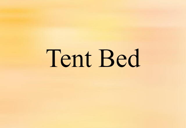 Tent Bed (noun) Definition, Meaning & Examples