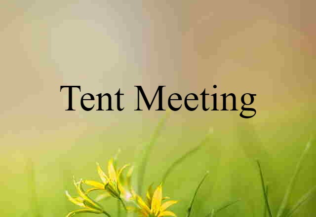 Tent Meeting (noun) Definition, Meaning & Examples