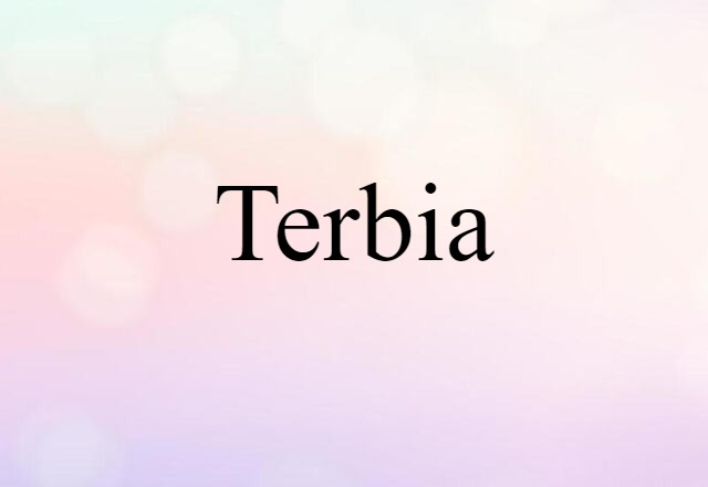 Terbia (noun) Definition, Meaning & Examples