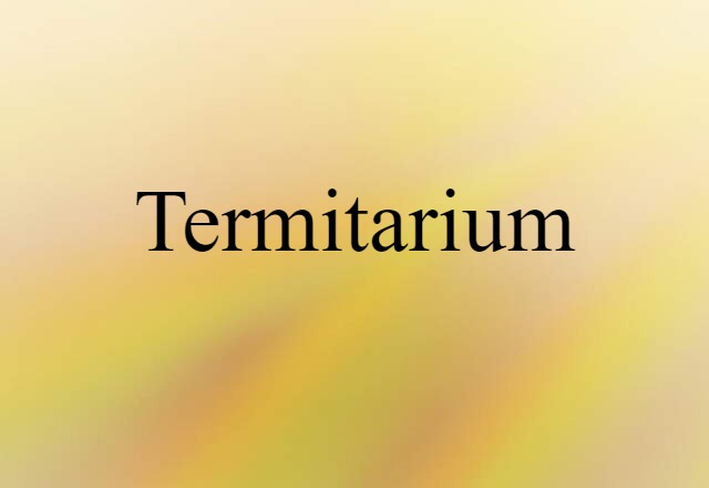 Termitarium (noun) Definition, Meaning & Examples