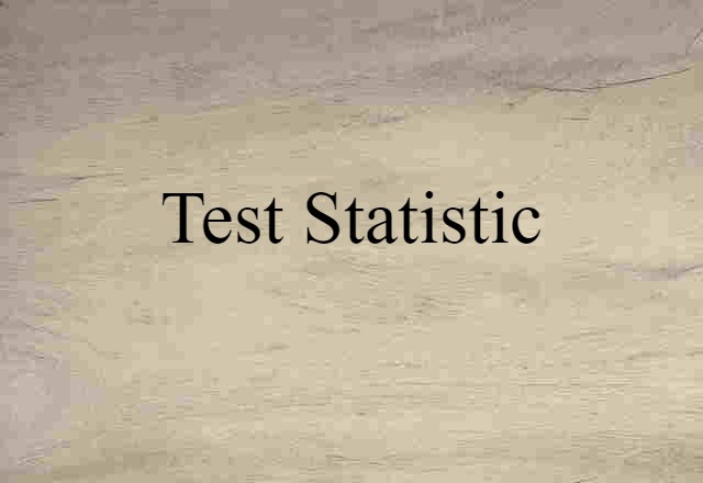 test statistic