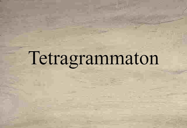 Tetragrammaton