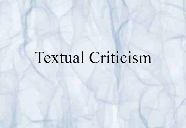 textual criticism