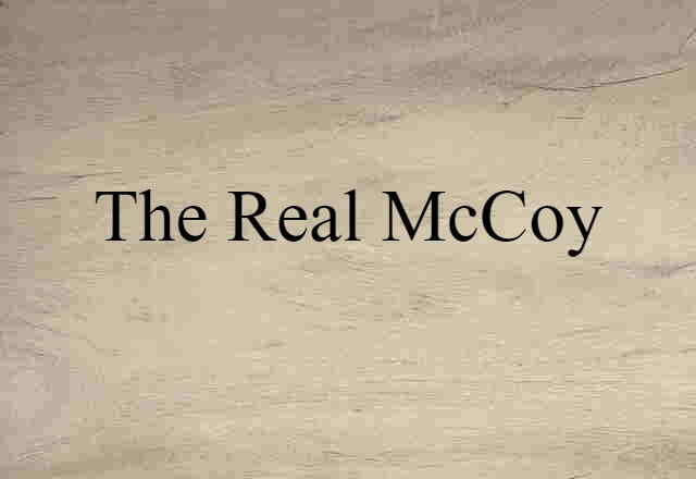 the real McCoy