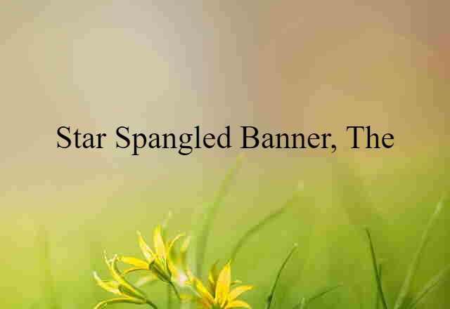 Star-Spangled Banner, The (noun) Definition, Meaning & Examples