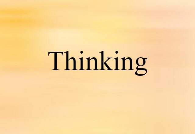 Thinking (noun) Definition, Meaning & Examples