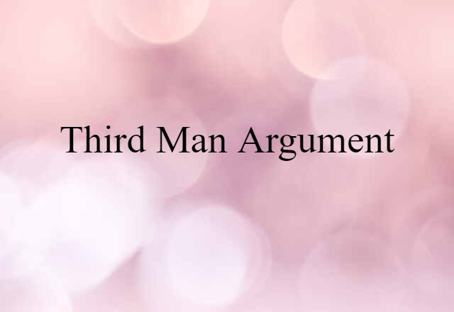 Third Man Argument (noun) Definition, Meaning & Examples