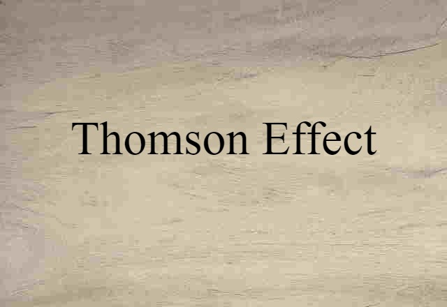 Thomson effect