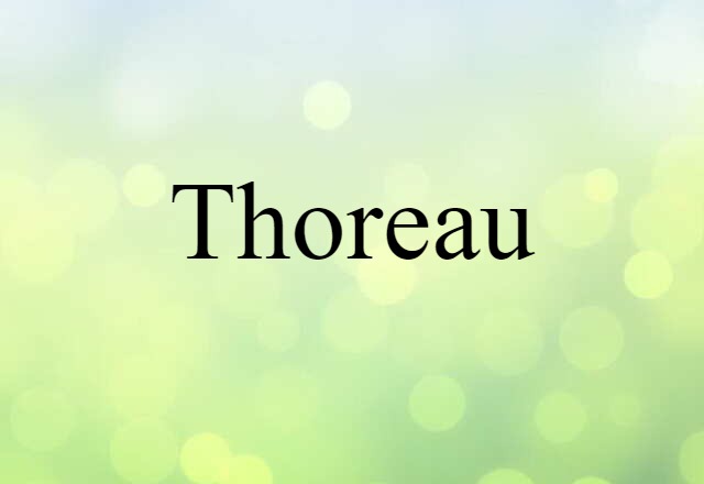 Thoreau (noun) Definition, Meaning & Examples