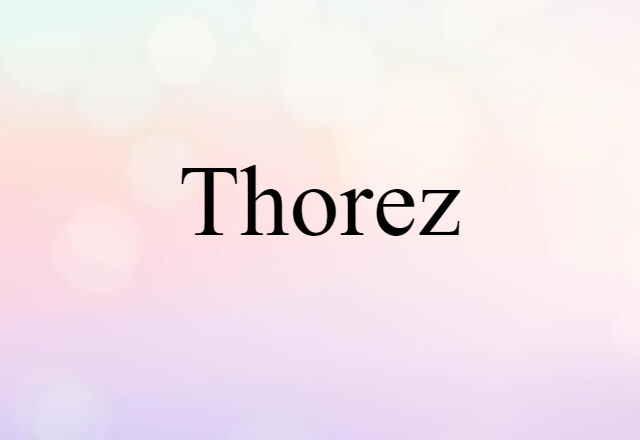 Thorez (noun) Definition, Meaning & Examples