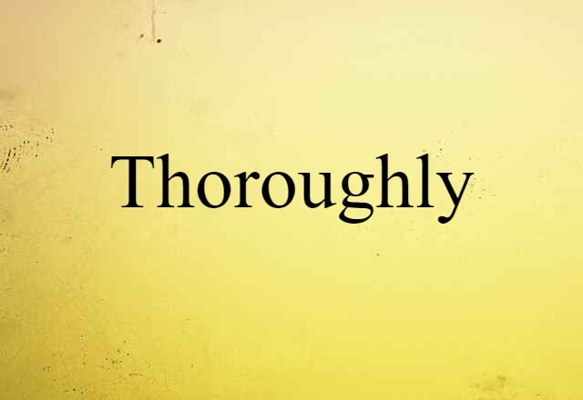 Thoroughly (noun) Definition, Meaning & Examples