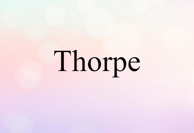 Thorpe (noun) Definition, Meaning & Examples