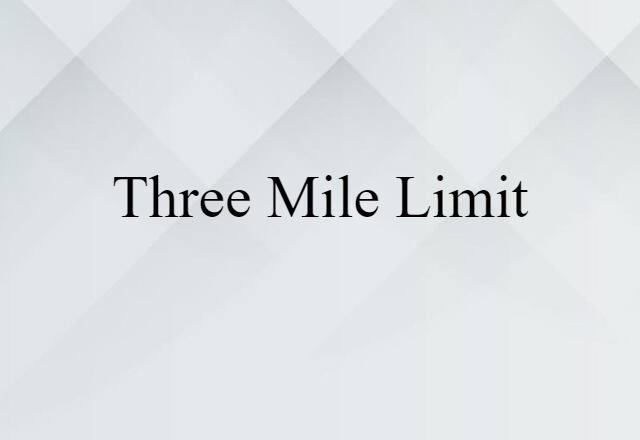 three mile limit