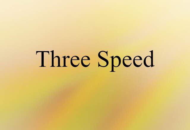 Three Speed (noun) Definition, Meaning & Examples