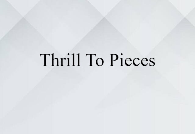 Thrill To Pieces (noun) Definition, Meaning & Examples