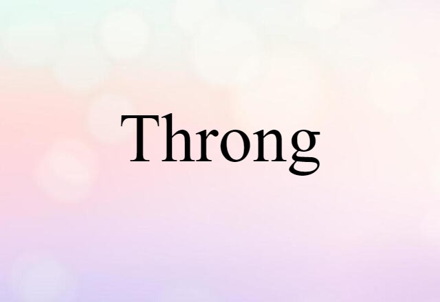 Throng (noun) Definition, Meaning & Examples