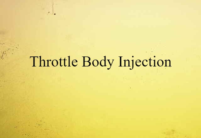 throttle-body injection