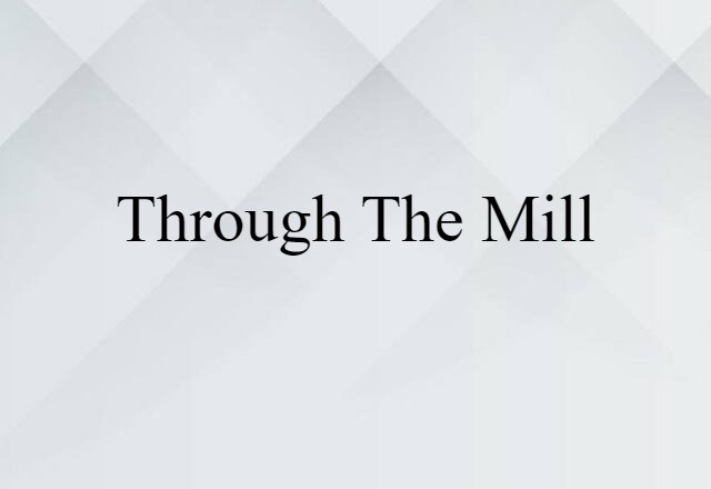 Through The Mill (noun) Definition, Meaning & Examples