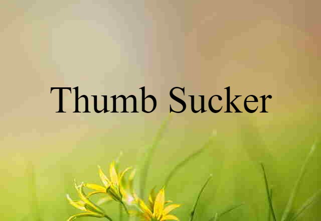 Thumb-sucker (noun) Definition, Meaning & Examples