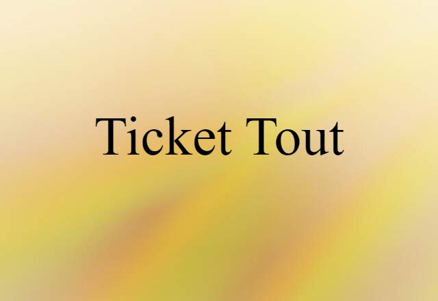 ticket tout