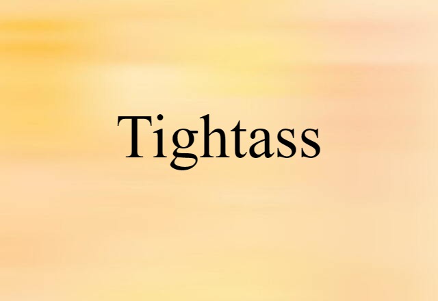 Tightass (noun) Definition, Meaning & Examples