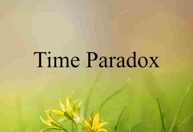 Time Paradox (noun) Definition, Meaning & Examples