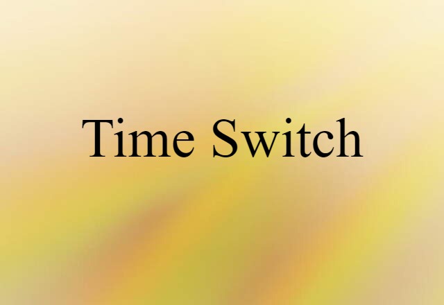 Time Switch (noun) Definition, Meaning & Examples