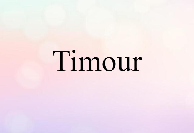 Timour (noun) Definition, Meaning & Examples