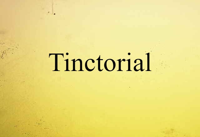 Tinctorial (noun) Definition, Meaning & Examples