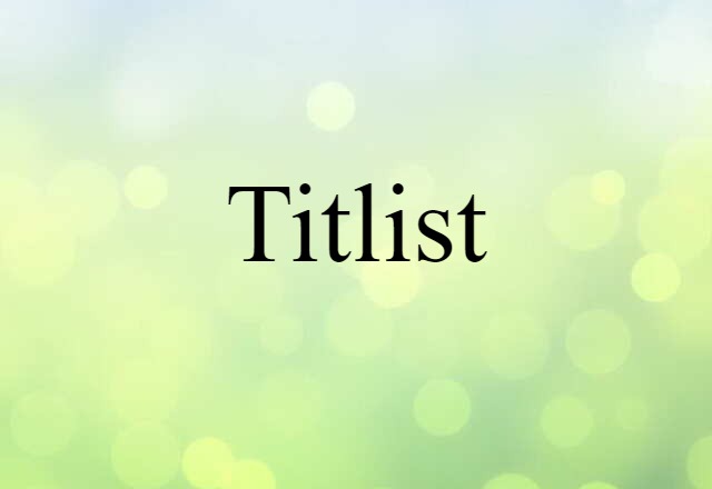 titlist