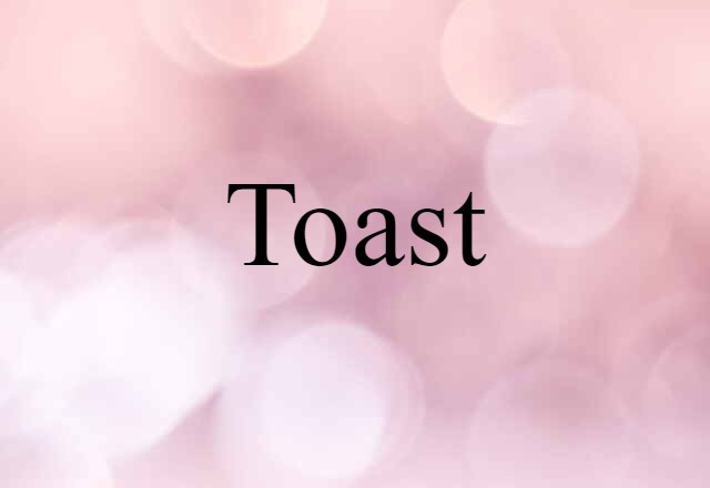 Toast (noun) Definition, Meaning & Examples