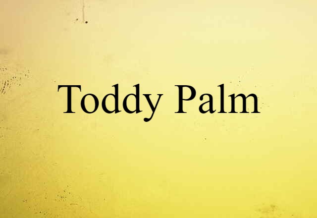 Toddy Palm (noun) Definition, Meaning & Examples