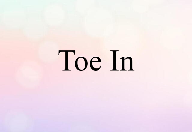 toe in