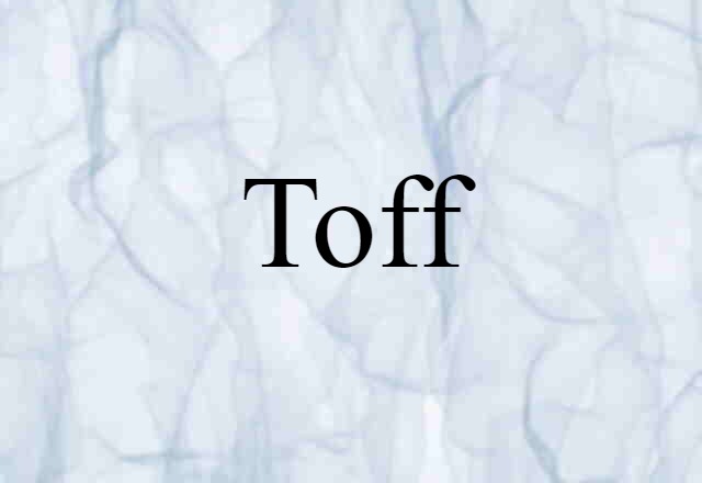 Toff (noun) Definition, Meaning & Examples