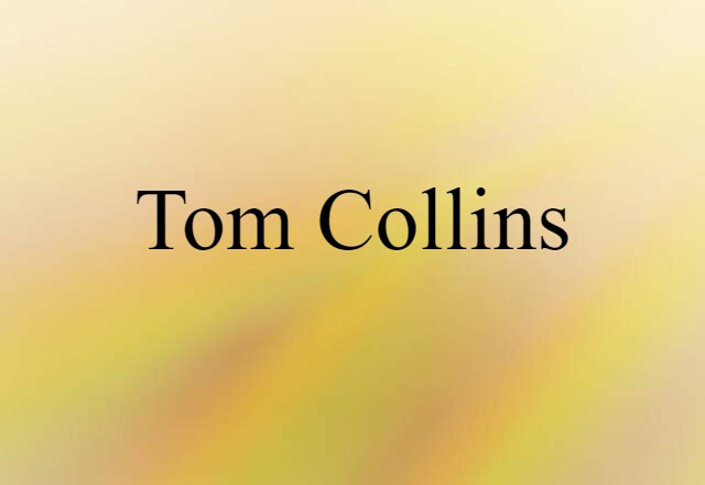 Tom Collins (noun) Definition, Meaning & Examples