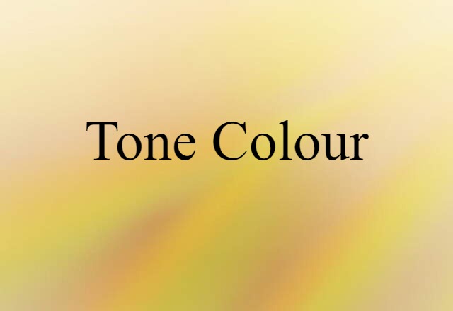 tone colour