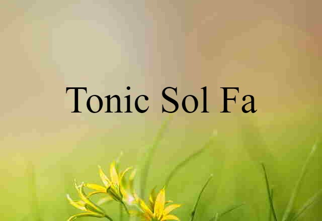 tonic sol-fa